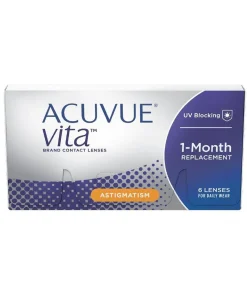 Kính Áp Tròng Cận Loạn Không Màu 1 tháng Johnson & Johnson Acuvue Vita 1 Month for ASTIGMATISM Chính Hãng