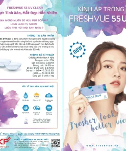 Kính Áp Tròng Không Màu 3 Tháng FRESHVUE 55UV (-1.00 đến -10.00)
